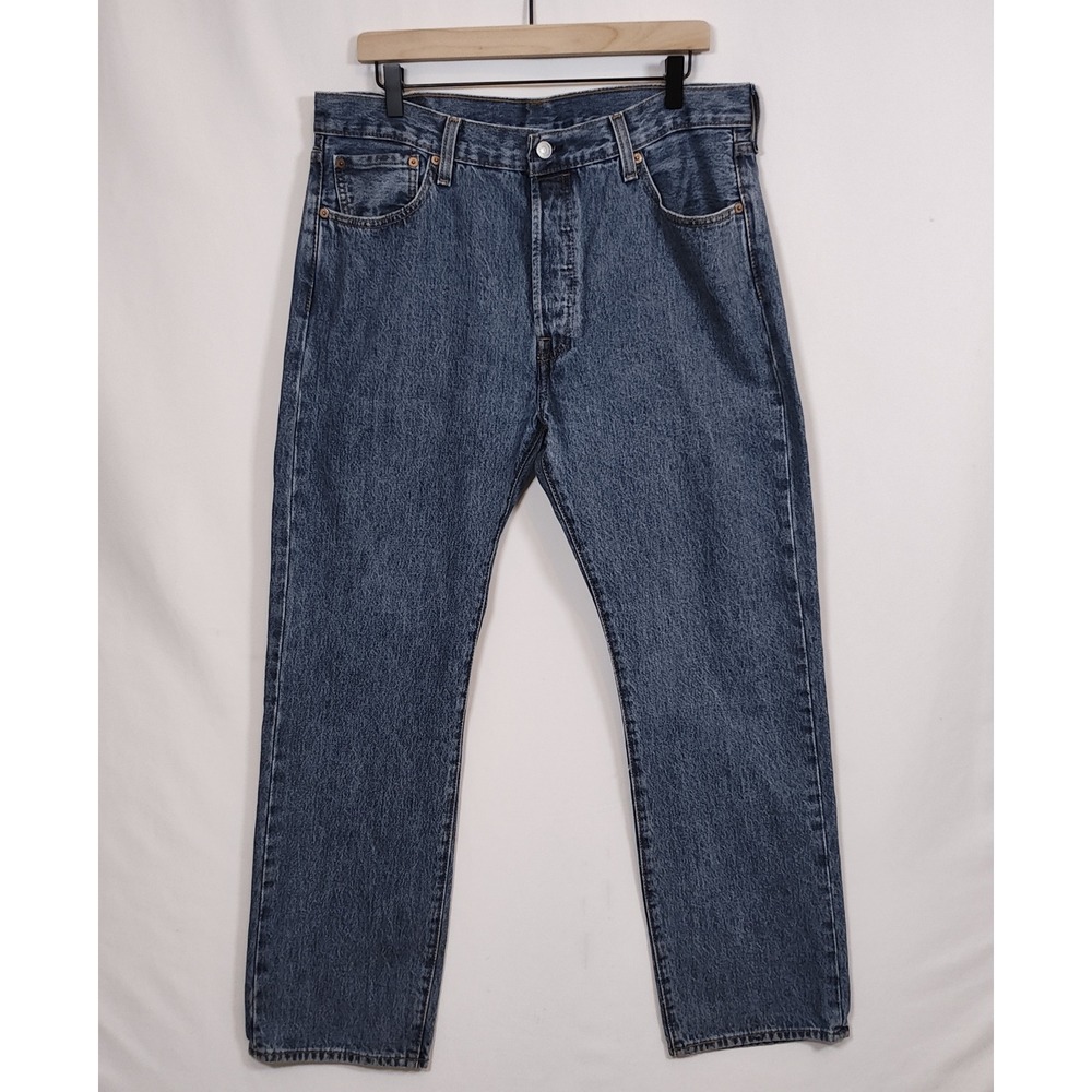Levi's Jeans Men's 36x32 501 Blue Button Fly Straight Leg 100% Cotton